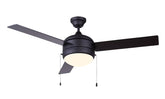 CEILING FAN LED 3BLD MBLK 48IN